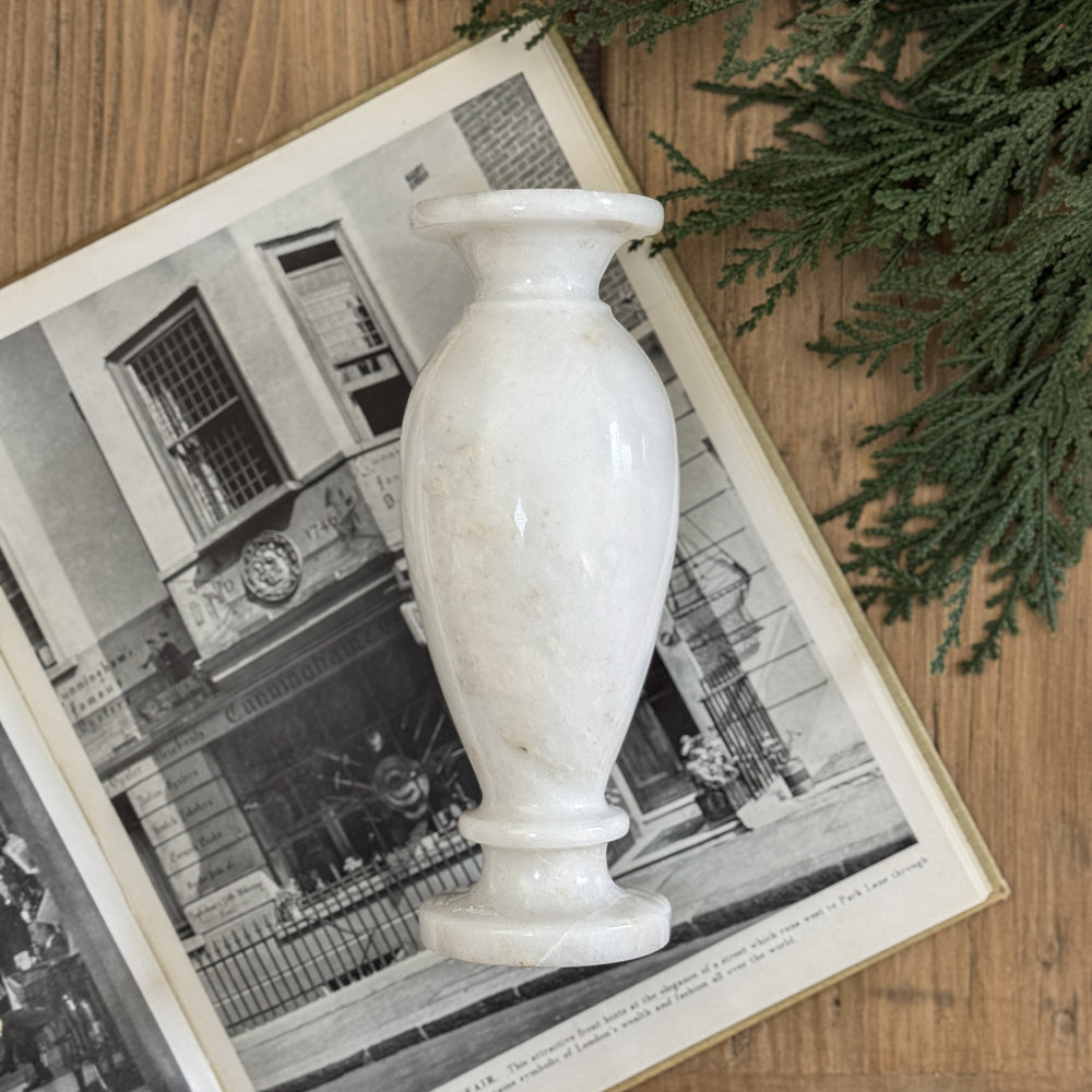Vintage White Marble Vase