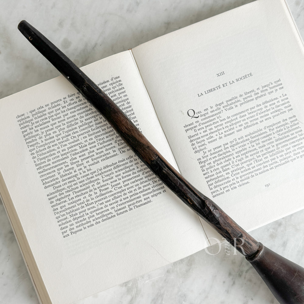 Vintage Large Wooden Handle Calligraphy Brush