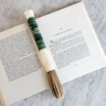Vintage Calligraphy Brush- Dark Green Ribbed