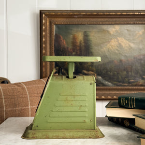 Vintage Green Metal Sears Kitchen Scale