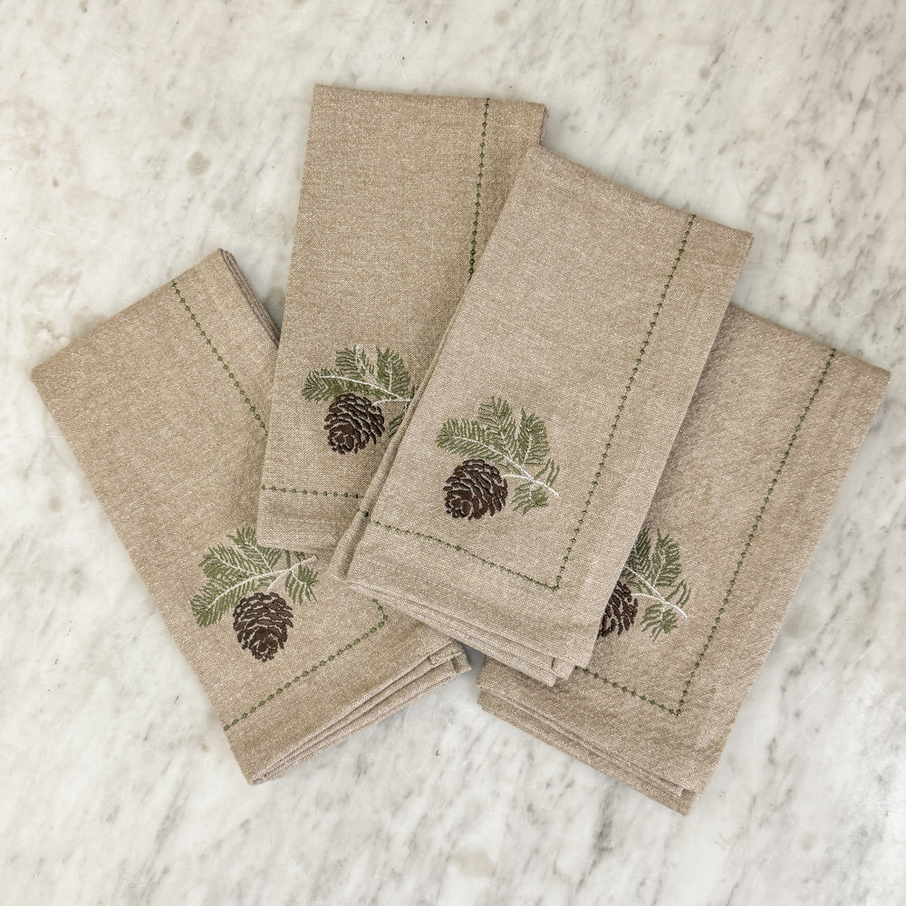 Cotton Holiday napkins, set of 4