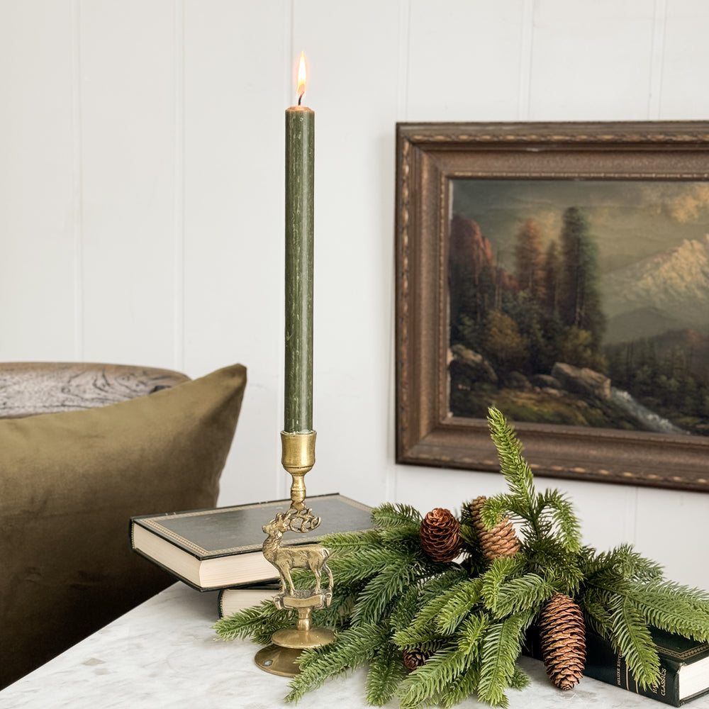 Vintage Brass Stag Taper