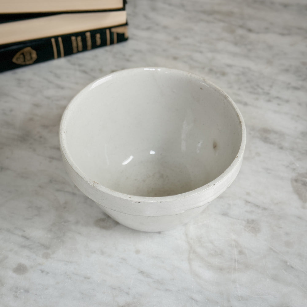Antique ironstone pudding bowl -ENGLAND.