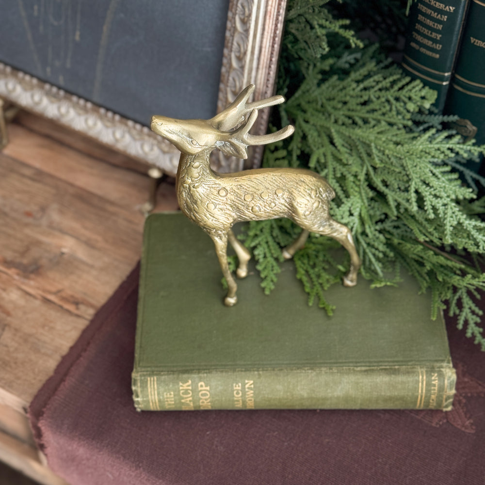 Vintage brass stag.