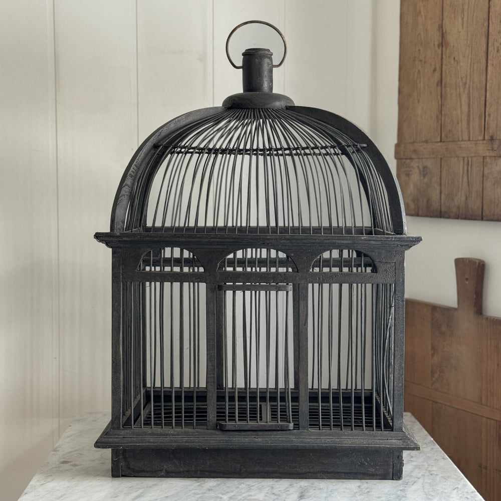 Vintage Wood Bird Cage.