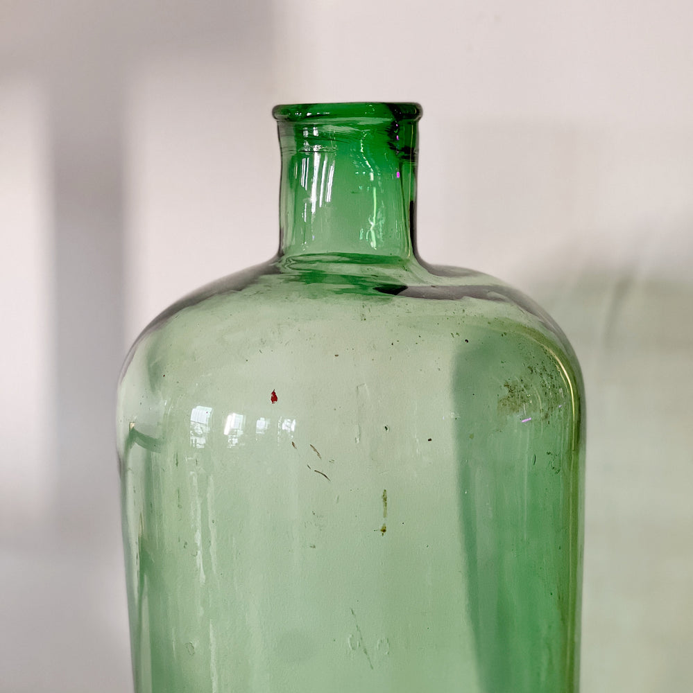 Vintage Green Skinny Neck Bottle