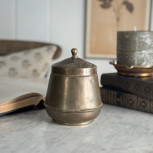 Vintage Brass Lidded Jar.