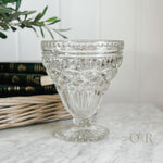 Vintage Glass Pedestal Vase