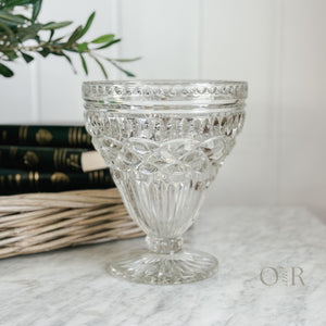 Vintage Glass Pedestal Vase
