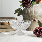 Vintage cut glass pedestal bowl