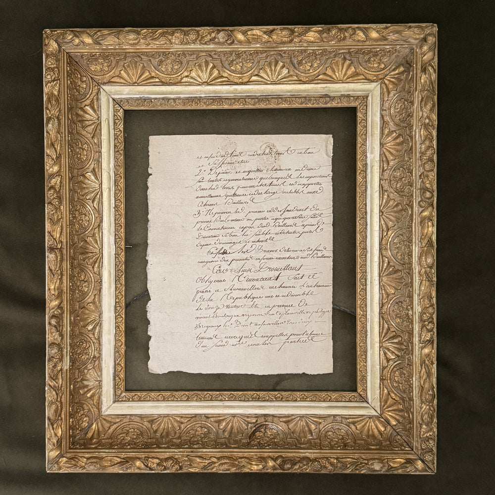 Antique 1700's Stamped French Documents.