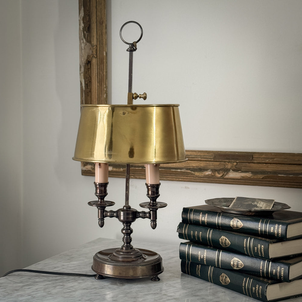 Vintage Brass Shade Lamp.