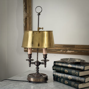 Vintage Brass Shade Lamp.