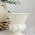 Vintage Cream USA pottery urn