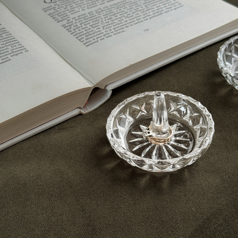 Vintage glass ring holder