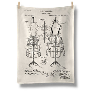 C.H. Griffin Dress Form Print Tea Towel.