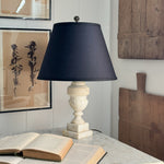Vintage Alabaster Lamp Base- Ribbed Detail.
