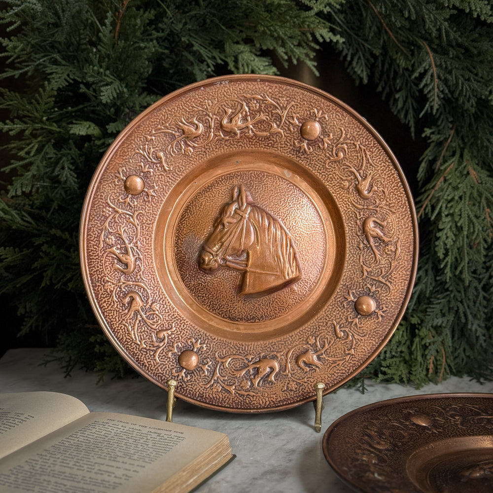 Vintage Copper Horse Wall Plate