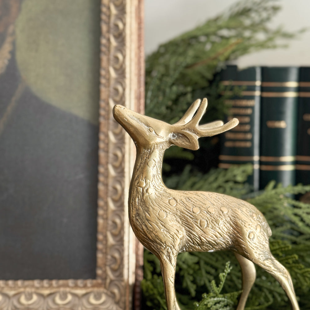 Vintage brass stag.