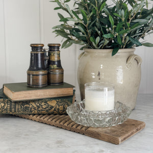 Vintage wood scrub board tray