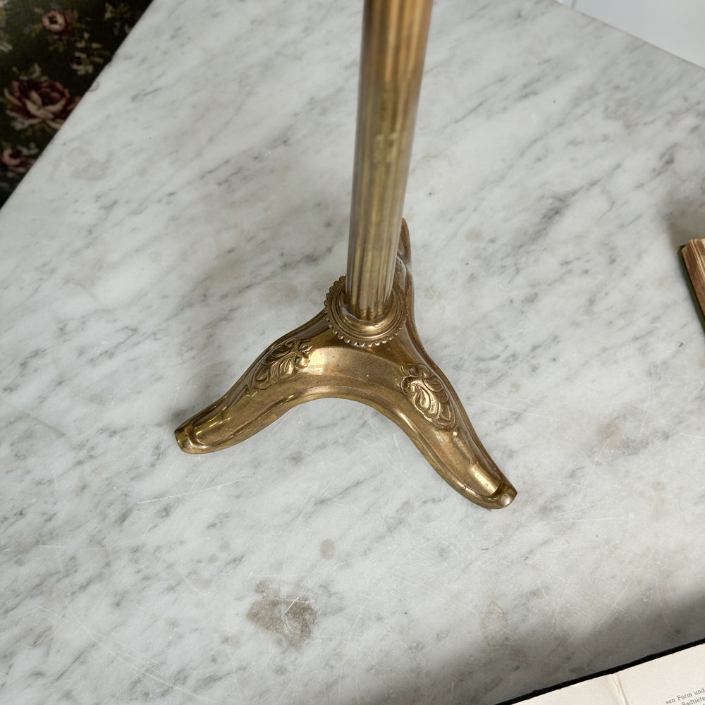 Vintage brass tri foot taper candleholder