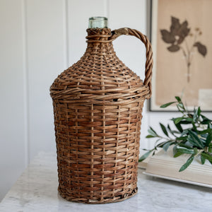 Vintage Wicker Demijohn with handle