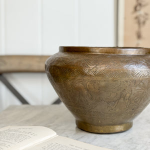 Vintage Brass Pot.