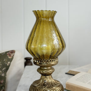 Vintage Olive Green Mid century modern lamp.