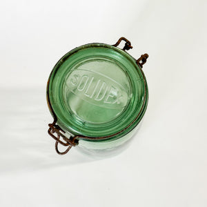 Vintage Medium Green Glass Jar - France