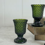 Vintage green Hobnail votive tealight.