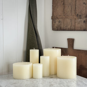 Ivory Pillar Candles - Multiple Sizes