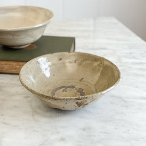 Vintage cream pottery bowl