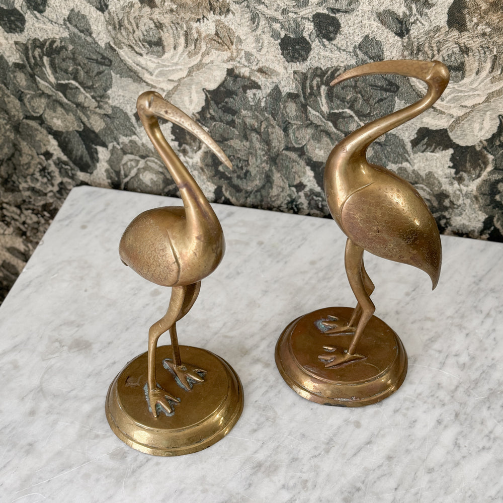 Vintage Brass Heron.