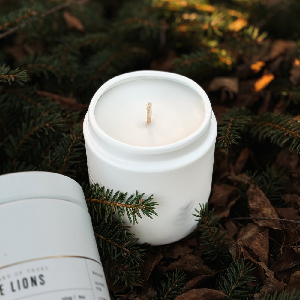 Golden Spruce Hollow Tree Candle