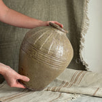 Vintage green pottery vase