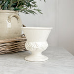 Vintage Cream USA pottery urn
