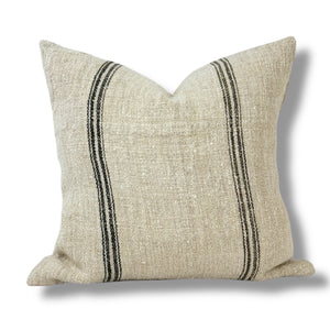 Trent Charcoal 20" Grainsack Pillow Cover