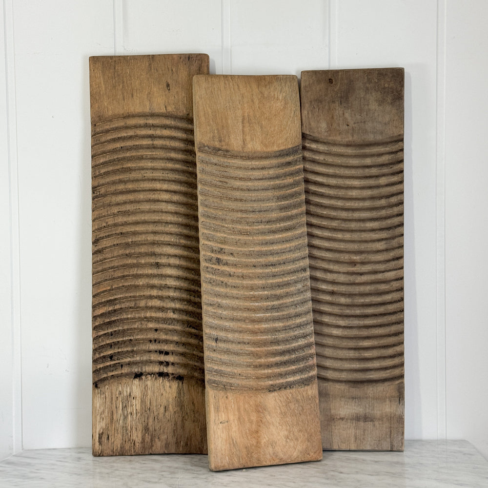 Vintage wood scrub board tray