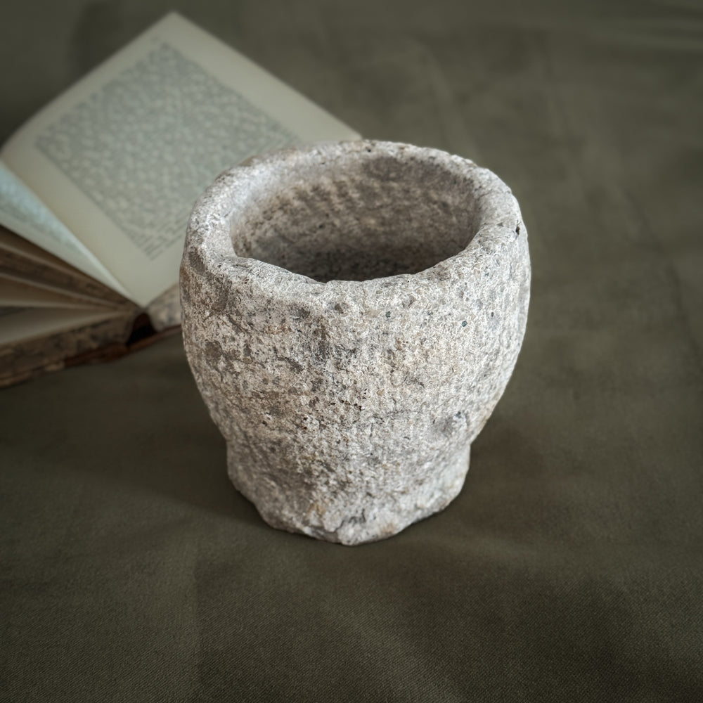 Vintage Carved Stone Bowl III