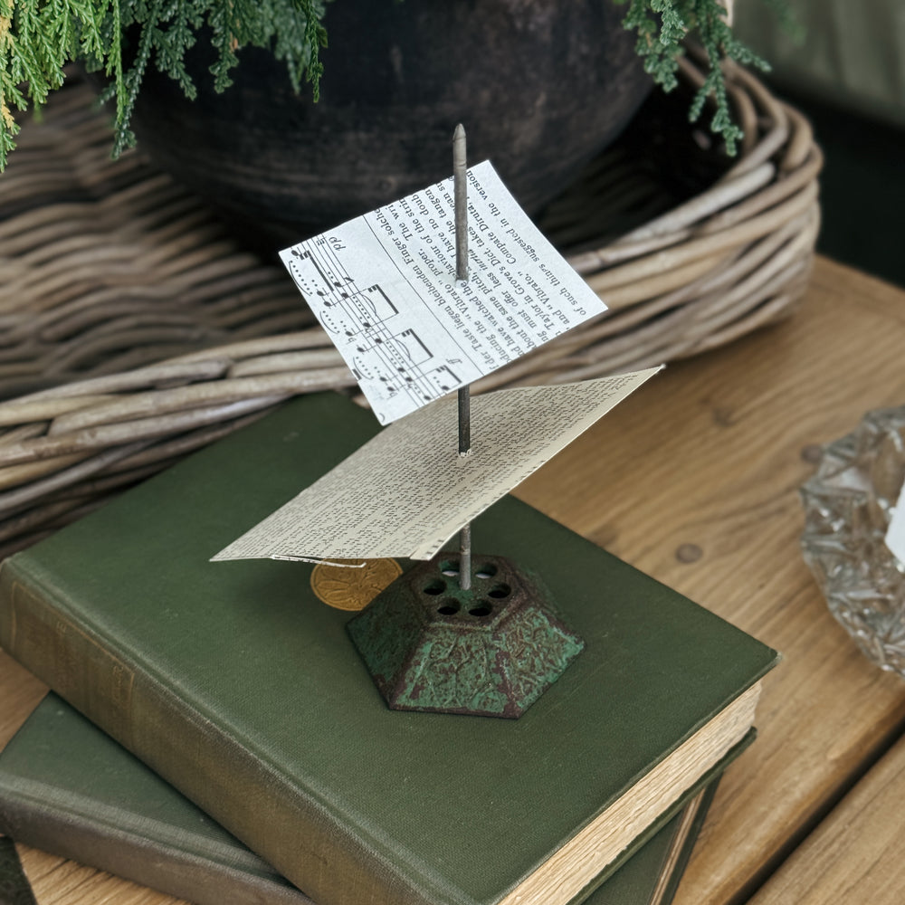 Vintage Cast Iron Receipt Spike.