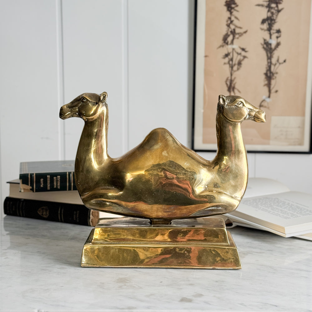 Vintage Brass Camel Door Stop