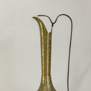 Vintage Brass Embossed Pitcher