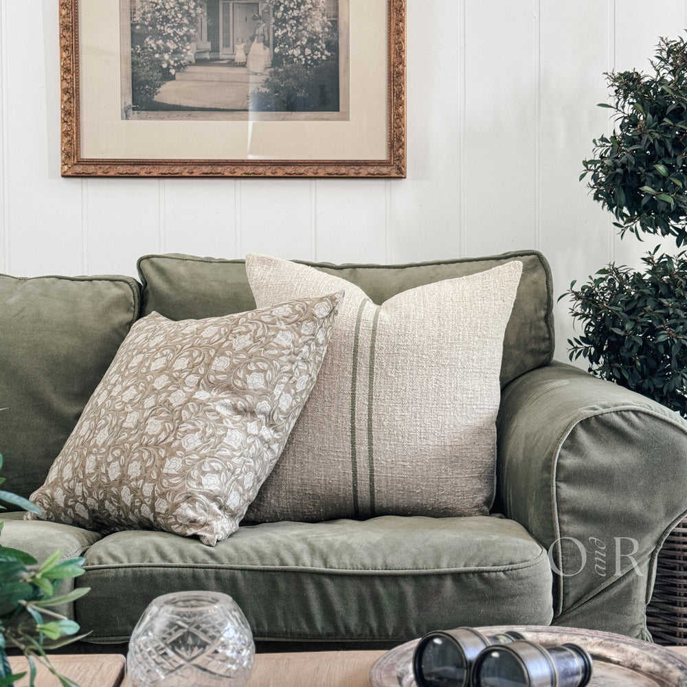 Terrace Green 22" Grainsack Pillow Cover
