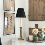 Vintage candlestick black lamp.