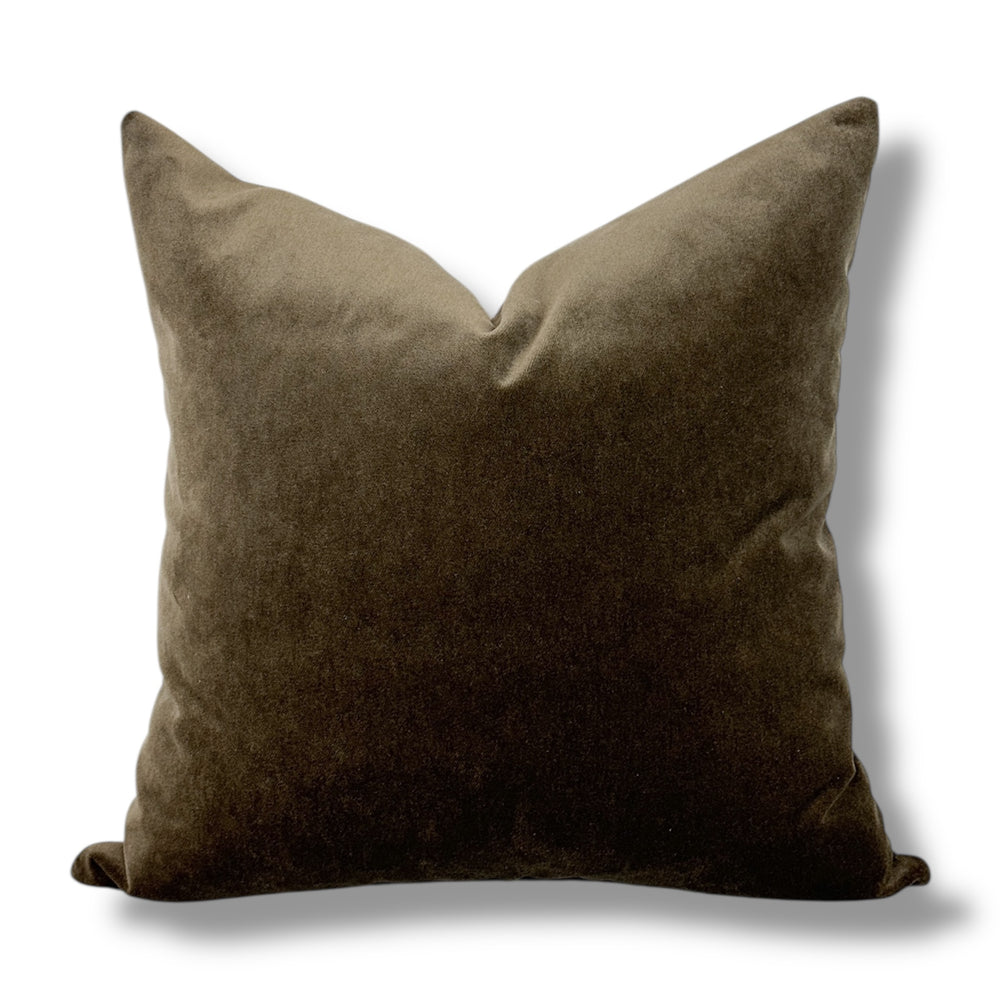 Truffle Linen Velvet Pillow Cover