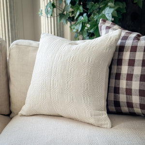 Emily 20" Woven Vintage linen Pillow Cover