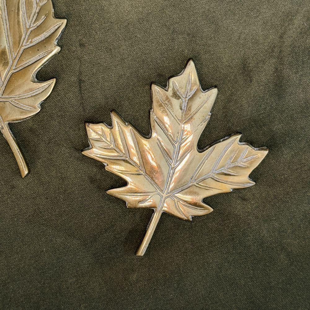 Vintage Brass Maple Leaves