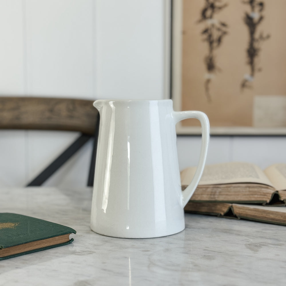 Antique white England Maddock pitcher