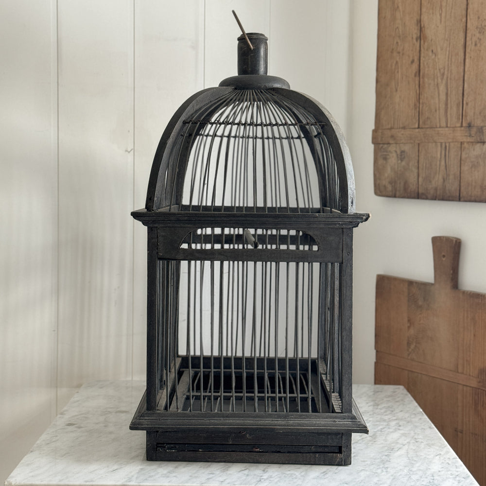 Vintage Wood Bird Cage.