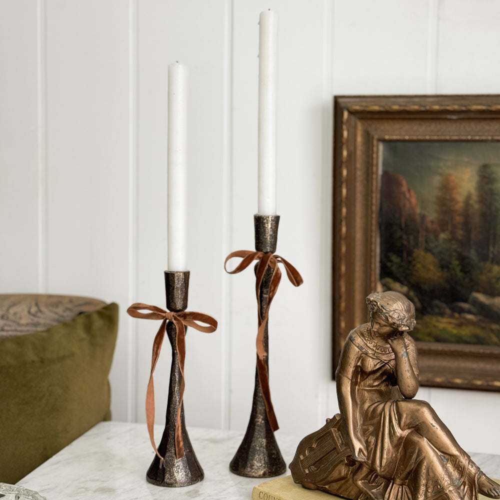 Antiqued Gold Cast Iron Taper